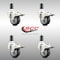 Service Caster 3 Inch 316SS Thermoplastic Rubber Swivel 1-3/8 Inch Stem Caster Set Lock Brake SCC-SS316TTLEX20S314-TPRB-138-4 - alternate 3